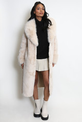 Faux Fur Belted Coat 