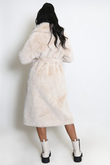 Faux Fur Belted Coat 