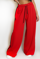 Side Stripe Wide Leg Trousers