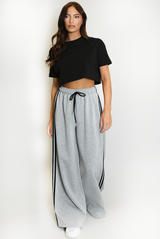 Side Stripe Wide Leg Trousers