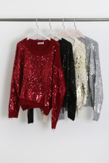 Sequin Fluffy Knit Jumper
