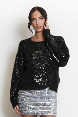 Sequin Fluffy Knit Jumper