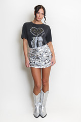 Sequin Disc Mini Skirt