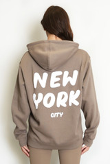 New York Bubble Slogan Hooded Sweatshirt