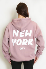 New York Bubble Slogan Hooded Sweatshirt