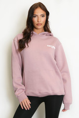 New York Bubble Slogan Hooded Sweatshirt
