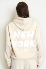 New York Bubble Slogan Hooded Sweatshirt