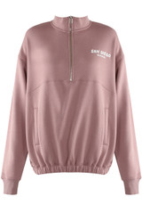 Sandiego Bubble Slogan Half Zip Sweatshirt