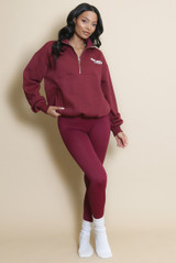 Sandiego Bubble Slogan Half Zip Sweatshirt