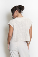 Knitted Waistcoat With Oversized Button