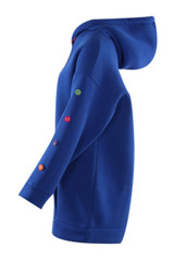 Button Sleeve Oversized Hoodie