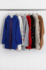 Button Sleeve Oversized Hoodie