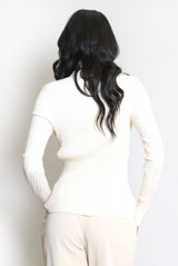Ribbed Button Front Jumper