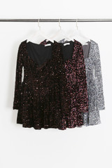 Sequin Sweetheart Skater Dress