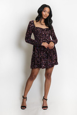 Sequin Sweetheart Skater Dress