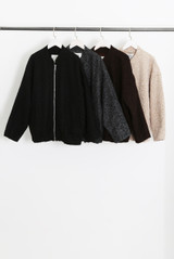 Wool Look Bomber Jacket