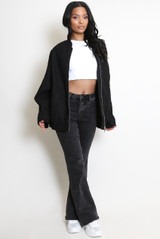 Wool Look Bomber Jacket