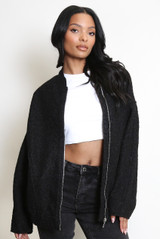 Wool Look Bomber Jacket