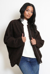 Wool Look Bomber Jacket