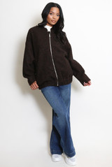 Wool Look Bomber Jacket