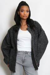 Wool Look Bomber Jacket