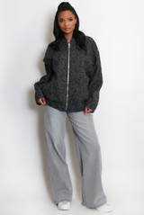 Wool Look Bomber Jacket