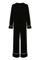 Contrast Seam Knitted Loungewear Set
