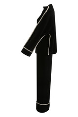 Contrast Seam Knitted Loungewear Set