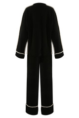 Contrast Seam Knitted Loungewear Set