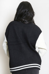 Bear Motif Varsity Jacket