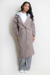Combined Overcoat With Hood
