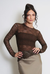 Long Sleeve Sheer Floral Lace Top Long Sleeve Sheer Floral Lace Top