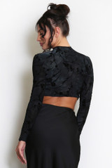 Floral Mesh Long Sleeve Top