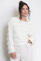 Mohair Tiered Long Sleeve Top