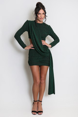 Lurex Sparkle Sash Mini Dress