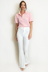 Seam Front Flare Trouser