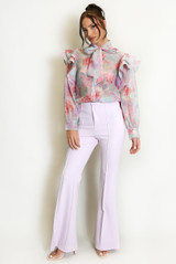 Seam Front Flare Trouser