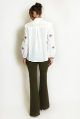 Seam Front Flare Trouser