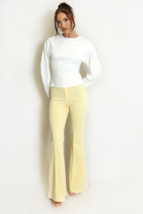 Seam Front Flare Trouser