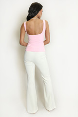 Seam Front Flare Trouser