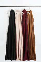 Satin Halter Neck Maxi Dress