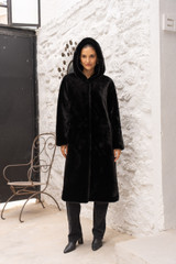 Hooded Faux Fur Coat