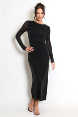 Lurex Midi Skirt