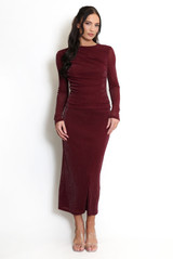 Lurex Midi Skirt