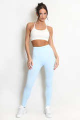 High Waist Ribbed Gym Leggings (2/2/2)