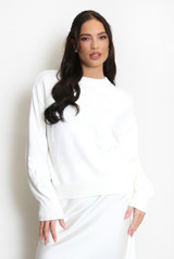 Sequin Bow Fine Knit Jumper 