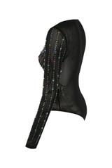 Multicolour Embellished Mesh Bodysuit