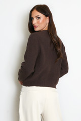 Soft Knit Cardigan With Bows