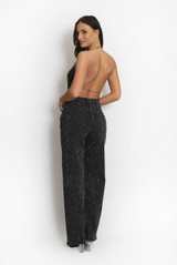 Full Diamante Embellished Wide Fit Jeans