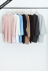 Oversized T-shirt With 3/4 Sleeve